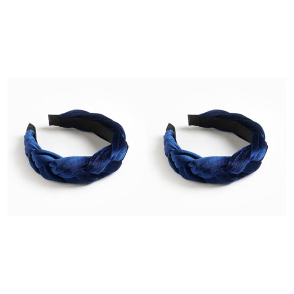 Diadema de terciopelo trenzado Minnieouse aro de pelo ancho tocado de invierno banda para la cabeza Type3 NO3