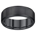thumbnail image 2 of Mens 8mm Black Tungsten Band with Satin Finish, 2 of 4