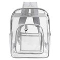 thumbnail image 2 of Deago Clear Backpack Heavy Duty PVC Transparent See Through Large Capacity Bookbag for College Work Travel Security, Gray, 2 of 9