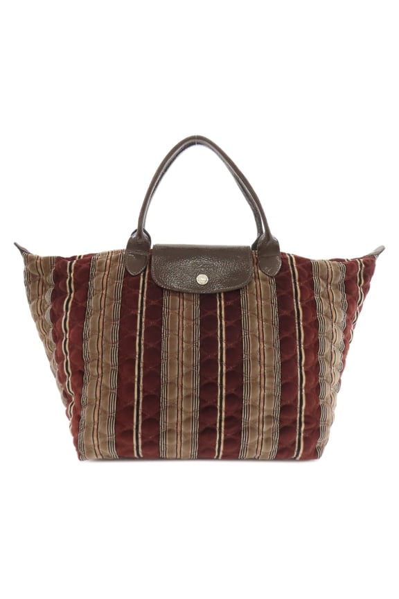 Pre-Owned Longchamp Le Pliage Quilted Tote Bag Suede Women's (Good)