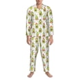 thumbnail image 3 of Hirioo Avocado Playing Music for Men's Pajama Sets 2 Piece Pjs Men's Long-Sleeved Pajama Set Button Down Sleepwear,S-XXL-XX-Large, 3 of 7