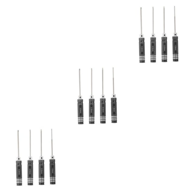 Eigraketly 4pcs / set Destornillador hexagonal - Alta resistencia al desgaste Hermosas y generosas herramientas de destornillador hexagonal negro Type1 NO1