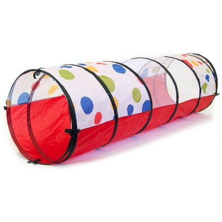 Fashion Polka Dot Tote - eWonderWorld Jumbo Polka Dot Development Crawl Play Tunnel with Safety Meshing and Tote Bag, 20