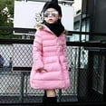 thumbnail image 3 of YOUI-GIFTS Girls Winter Parka Down Coat Puffer Jacket Tutu Overcoat with Fur Hood 4-10T, 3 of 7