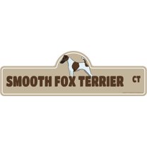 Smooth Fox Terrier Street Sign | Indoor/Outdoor | Dog Lover Funny Home Décor for Garages, Living Rooms, Bedroom, Offices | SignMission personalized gift | 36" Wide