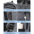 thumbnail image 4 of Mochila escolar Kadilong para hombres, adolescentes y niños con puerto USB, 4 of 7