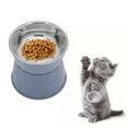 thumbnail image 4 of Cat Food Double Bowl, Neck Protective Cat Stainless Steel Bowl Separate Base Prevent Slipping Increased  For Dogs, 4 of 8