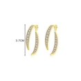 thumbnail image 4 of Cross Curved Earrings for Women Zircon Glitter Earrings Birthday Valentine's Day Jewelry Gift, 4 of 5