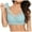 浅蓝色, variant on HNMKIU Women's Large Strapless Lace Tank Top Underwear Thin Side Fold Adjustable Bra for Versatile Comfort and Style,Size L
