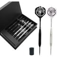 thumbnail image 3 of LESYAO 6 pcs Steel Tip Dart Set, Professional Metal Darts with Aluminum Shafts 2-Piece Set and Case, 3 of 5
