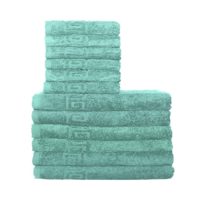 12 Piece 100 Cotton Hand/Bath Towel with Color Options Turquoise Hand