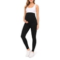 thumbnail image 2 of Sweet Hearts 2-Pack Maternity Leggings for Women- High Waist Maternity Pants Pregnancy Clothes for Women Made in USA, 2 of 7