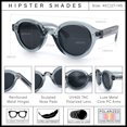 thumbnail image 5 of SA106 Round Thick Horn Rim Polarized Sunglasses Retro Hipster UV400 TAC Lens / Slate Frame - Black Lens, 5 of 7