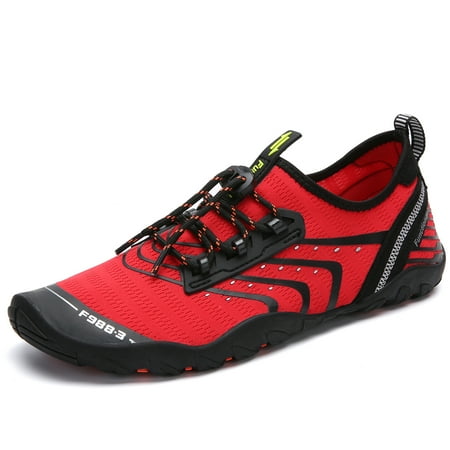 

SAGUARO Womens Water Shoes Mens Aqua Shoes Quick Dry Sports Beach Swim Diving With Non-Slip Sole Red