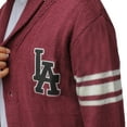 thumbnail image 5 of X RAY JEANS Mens Shawl Collar Heavy Gauge Cardigan with City Patch, Burgundy, XL, 5 of 6