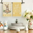 thumbnail image 2 of Yellow Buffalo Plaid Bunny Rabbit Happy Easter Kitchen Towels Dish Towels, 18x26 Inch Spring Summer Holiday Decoration Hand Towels Set of 2, 2 of 6