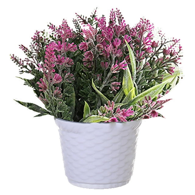 Flor falsa simulación bola de lavanda maceta paisaje planta artificial decoración interior flor falsa creativa pequeña decoración