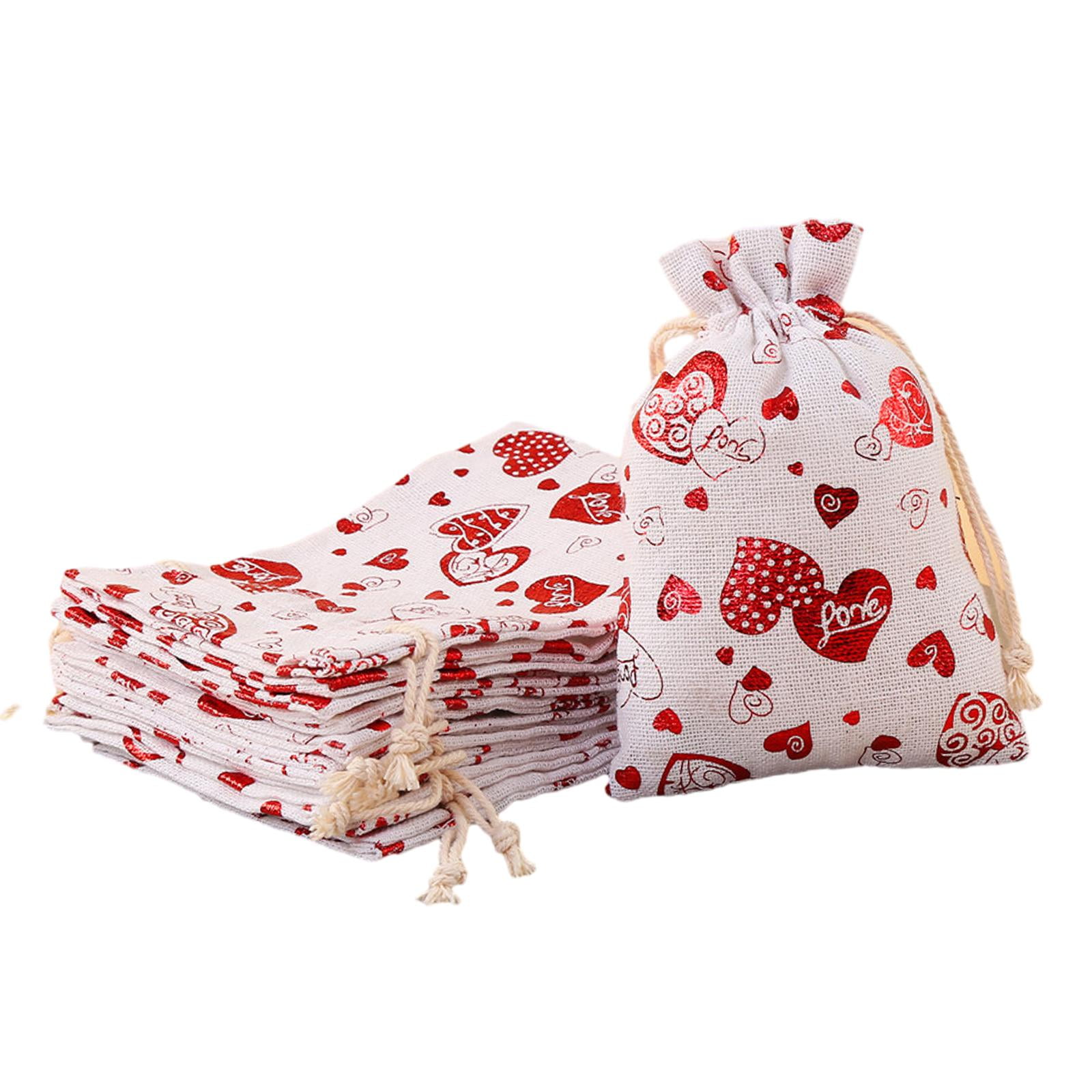 50 Pieces Valentine s Day Gift Bags Bulk Drawstring Bag for New Year Wedding Walmart