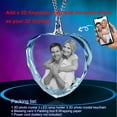 thumbnail image 4 of 3D Crystal Photo Cut Corner Heart Shape Innovation Crystal Picture Personalized Gifts with Your Photo Customized Couples Pet Gifts with Colorful Light Base for Mom, Dad, Men, Women (Small Premuim), 4 of 8