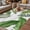 Gray, variant on Green Leaves Outdoor Rug for Patio/Deck/Porch, Non-Slip Large Area Rug 5 x 7 Ft, Tropical Summer Botanical Watercolor Elegant Wooden Indoor Outdoor Rugs Washable Area Rugs, Camping Rug Carpet Runner