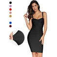 thumbnail image 4 of Women's Celebrity Bandage Bodycon Dress Strap Party Pencil Dress, 4 of 4