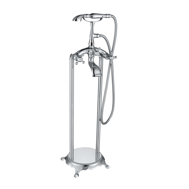 FixtureDisplays® Floor Mount Free-standing Bathtub Shower System Bathroom Shower Faucet Set 15665