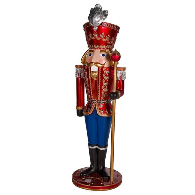 6 ft. Nutcracker On Stand with Right Hand, Multicolor