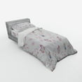 thumbnail image 2 of Ambesonne Butterfly Bedding Set 3 Pcs, Romantic Spring Retro, Twin, Pink White, 2 of 2