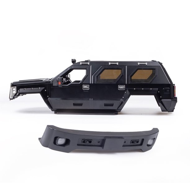 Vogacara Control remoto 1/10 Modelo Cars Shell ABS Reemplazo Crawler Racing Modificación Accesorio Hogar Exterior Caqui Kits de construcción modelo Negro Vogacara FN010216-02B
