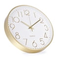 thumbnail image 2 of Reloj de pared Bakbrand de 25 cm, silencioso y moderno, dorado, 2 of 9