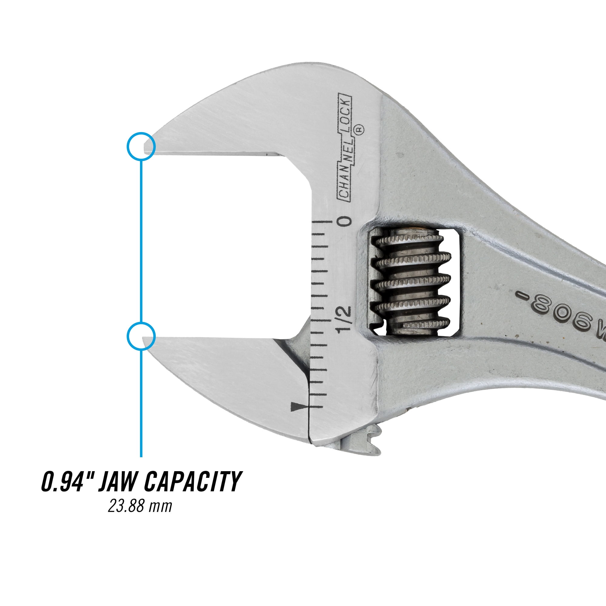 CHANNELLOCK Adjustable Wide Jaw Wrench Set, Includes 6 and 10-inch Wrench, 2-tool set (WS-2)