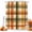 Orange, Sage, Cream, variant on Orange Green Checked Shower Curtains for Bathroom, Fall Thanksgiving Buffalo Plaid Waterproof Fabric Shower Curtain, Decorative Bathroom Curtain for Bathtub, 36"x72", No Hooks Included