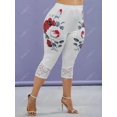 thumbnail image 3 of Tallas de encaje de encaje más placas de rosa plagones recortados Rosegal Leggings de talla grande, 3 of 5