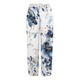 thumbnail image 5 of Lilgiuy Womens Elastic Waist Buttons Printing Thin Stretch Skinny Pants Trousers Cooling Tactical Hiking Pants, 5 of 5