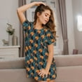 thumbnail image 3 of Naloa Owls In Cartoon Style Print Women Nightgowns,Womens Loungewear,Short Sleeve Sleepwear,Comfy Ladies Nightdress, 3 of 6