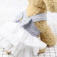 thumbnail image 6 of KDFJPTH Mesh Suspender Cat Dress Striped Clothing Skirt Pet Dog Clothing Supplies Pet Poodle Dog Sweater Mamas Boy Dog Shirt for Small Dogs Girl Dog Med Girl for Wedding for, 6 of 7
