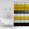 thumbnail image 2 of Yellow Black Shower Curtain, 48" x 72", Striped Gradient Wood Grain Modern Art Waterproof Bathroom Curtain Washable Shower Curtain Set with 12 Hooks, 2 of 6