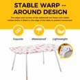thumbnail image 4 of Christmas Snowflakes Table Cloths for 8 Foot Rectangle Tables, Red Yellow Gray Winter Snowy Patio Waterproof Elastic Fitted Tablecloths, Washable Rectangular Table Cover for Camping, 4 of 8