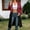 Wine, variant on Women's Hooded Zip Front Lined Lightweight Winter Coat for Everyday Casual Comfort with Oversized Fit and Cozy Soft Outerwear Red M