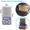 thumbnail image 2 of Digital Pocket Scales Gram Food Scale Capacity 500g Kitchen Portable Scale Small Mini Cooking Scale Lab Scale, 2 of 6
