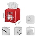 thumbnail image 3 of POLERO PU Leather Tissue Box Cover Square with Valentine Penguin, Waterproof Decorative Tissue Box Holder for Bathroom, Office, Desk, Car, 5.1"X5.1"X5.5", 3 of 7