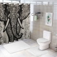 thumbnail image 7 of Orinice Elephant Heart Pattern Bathroom Decor Set - Colorful Luxurious Polyester Fabric Shower Curtain with Hooks for Home Bathroom Decoration 60x72, 7 of 7