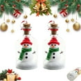 thumbnail image 2 of Virelaxpo Christmas Snowman Voice Recording Ornament Recordable Message Bottle with LED Light for Holiday Greetings Festive Home Decor with Cork Lid, 2 of 9