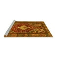 thumbnail image 2 of Ahgly Company Machine Washable Indoor Square Persian Yellow Traditional Area Rugs, 6' Square, 2 of 4