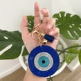 thumbnail image 3 of Wrapables Crystal Bling Key Chain Keyring Car Purse Handbag Pendant Charm, Blue Evil Eye, 3 of 7