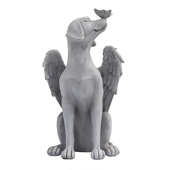 siubich Angel Memorial Dog Statue Commemorates Our Lost Fur Baby,Dog Figurines is Placed in The Outdoor Garden or Tombstone