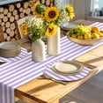 thumbnail image 4 of Purple Striped Round 13 Inch Placemats Set of 4, Modern Farmhouse Purple White Stripes HeatResistant Non Slip Place Mats for Dining Table, Wipeable Braided Kitchen Table Mats for Housewarming, 4 of 9