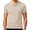 Khaki, variant on Wrtxtat Golf Shirt for Men Ribbed Knit Lapel Button Short Sleeve T Shirts Lightweight Casual Business Comfy Slim Fitted Pullover Tops Navy L