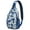 Floral, variant on Bohemian Paisley Design Sling Backpack for Women, Retro Ethnic Crossbody Shoulder Bag with Colorful Floral Pattern, Lightweight Travel Daypack