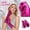 Hot Pink, variant on Women's Stage Performance Gloves Shiny Patent Leather Reflective Surface Dance Costume Party Gloves for Women Girls Red One Size